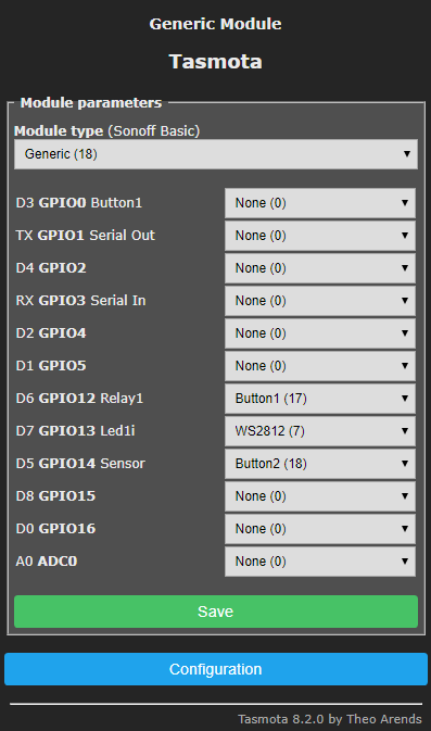 TasmotaGenericModule