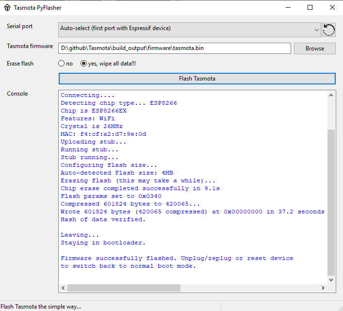 TasmotaPyFlasher